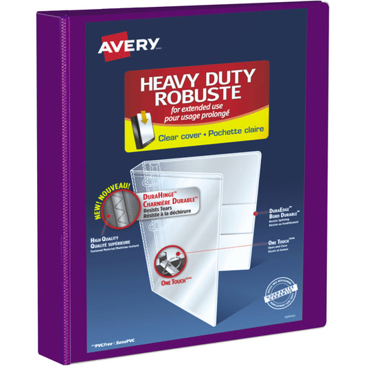 Classeur à anneaux en D robuste Avery, capacité de 3,8 cm (1 1/2 po) - Violet