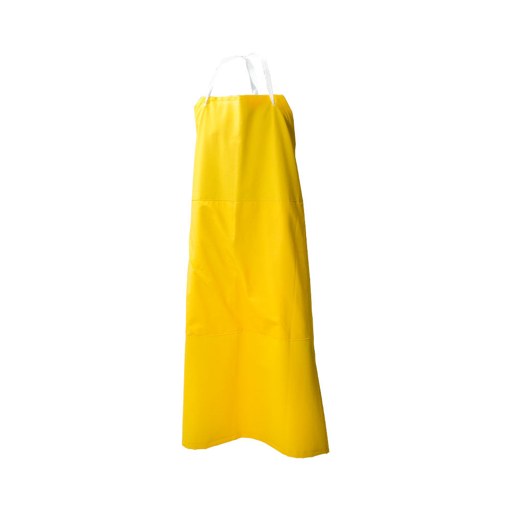 Wasip Heavy-Duty PVC/Polyester Apron with Reinforced Mid-Patch - Yellow - 36" x 48"