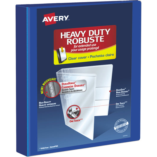 Classeur robuste Avery (79778), 5 cm, anneaux en D à verrouillage One Touch, bleu Pacifique
