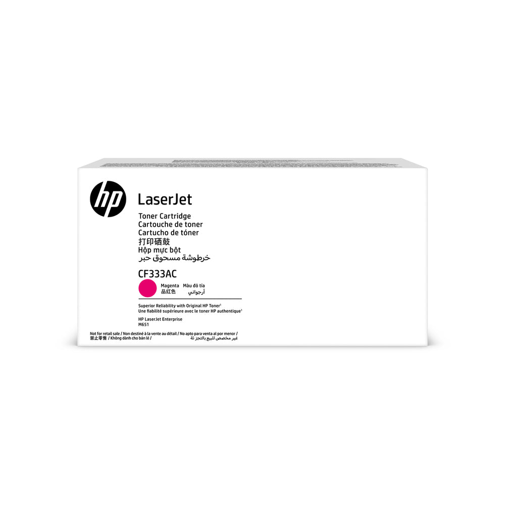 Cartouche de toner magenta d'origine HP 654A LaserJet (CF333A)