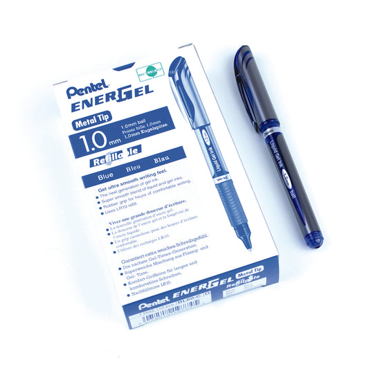 Pentel  EnerGel Elite Liquid Gel Ink Pen - 1.0mm - Blue - 12 Pack