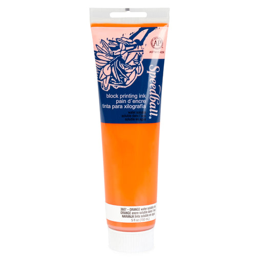 Encre d'impression en bloc hydrosoluble Speedball Art Products - Orange - 148 ml