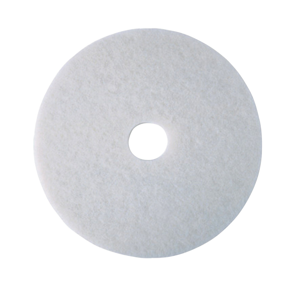 3M Professional Floor Cleaning Pads for Polishing - White - 17" - 5 Pack
