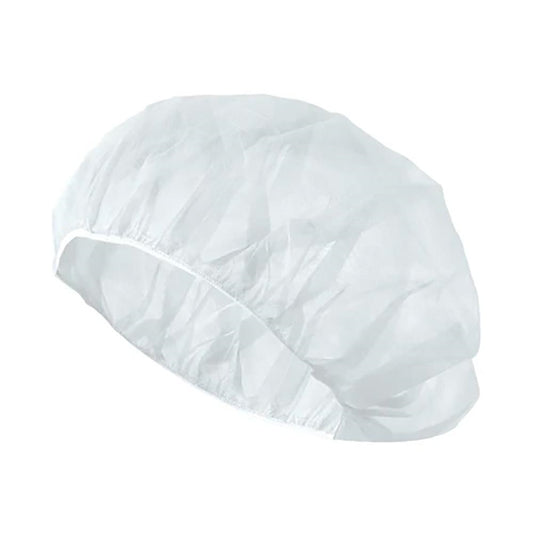 Forcefield Polypropylene Bouffant Cap - 24" - Folded Packing - White - 100 Pack