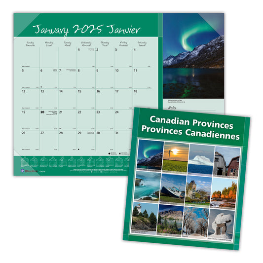 Blueline 2025 Imagine Monthly Desk Pad - 22" x 17" - Canadian Provinces - Bilingual