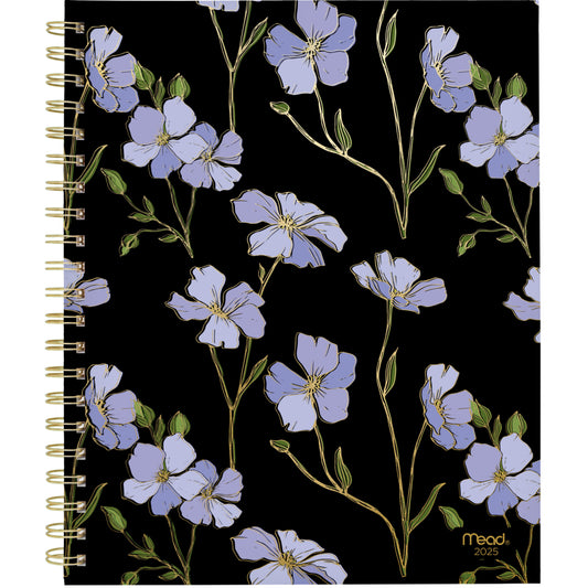 Mead 2025 Cornflower Weekly/Monthly Planner - 11" H x 8-1/2" W - Multicolour - Bilingual