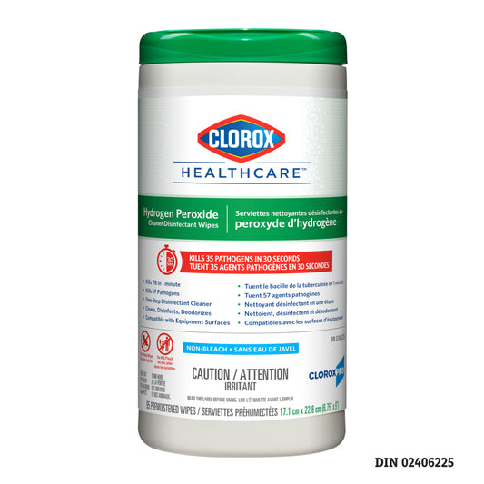Clorox Healthcare Hydrogen Peroxide Cleaner Disinfecting Wipes, 95 Pack (CL01456)