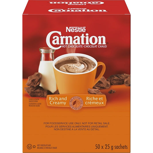 Nestle Carnation Hot Chocolate, 25g, 50 Pack