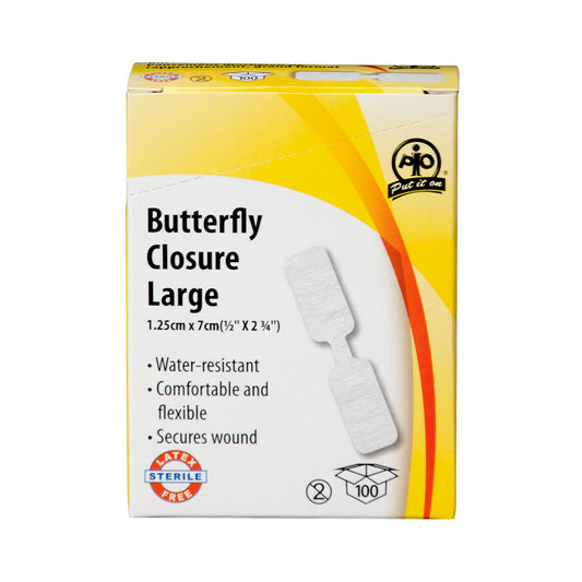 Fermetures papillon en plastique Wasip - Grand format - Paquet de 100