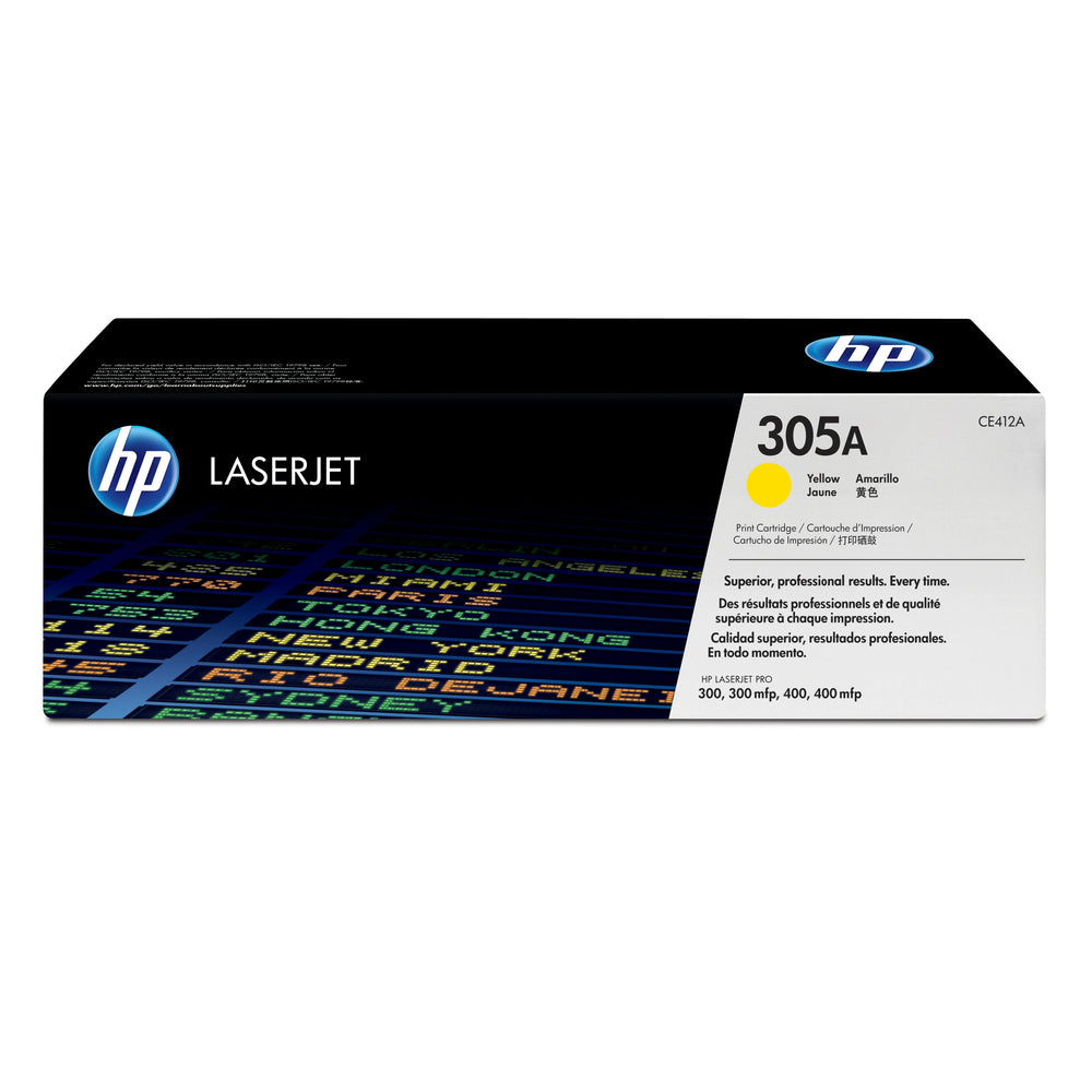 Cartouche de toner HP 305A jaune d'origine LaserJet (CE412A)