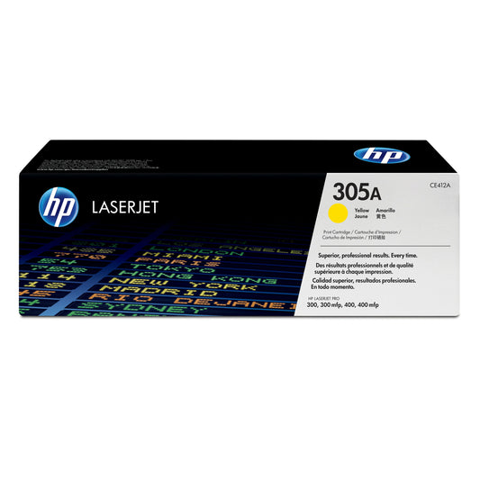 HP 305A Yellow Original LaserJet Toner Cartridge (CE412A)