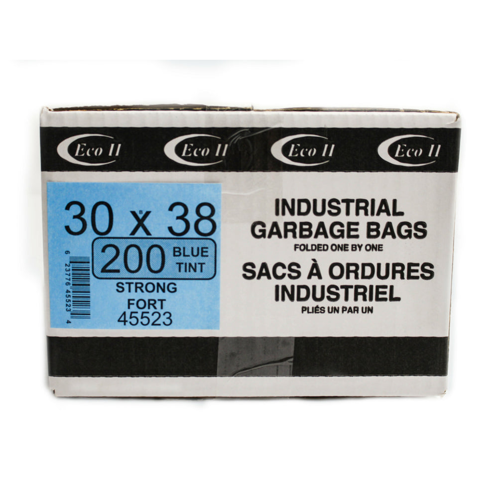 Eco II Garbage Bags - Strong - Blue - 30" x 38" - 200 Pack