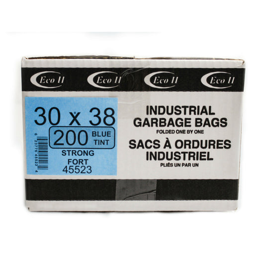 Eco II Garbage Bags - Strong - Blue - 30" x 38" - 200 Pack
