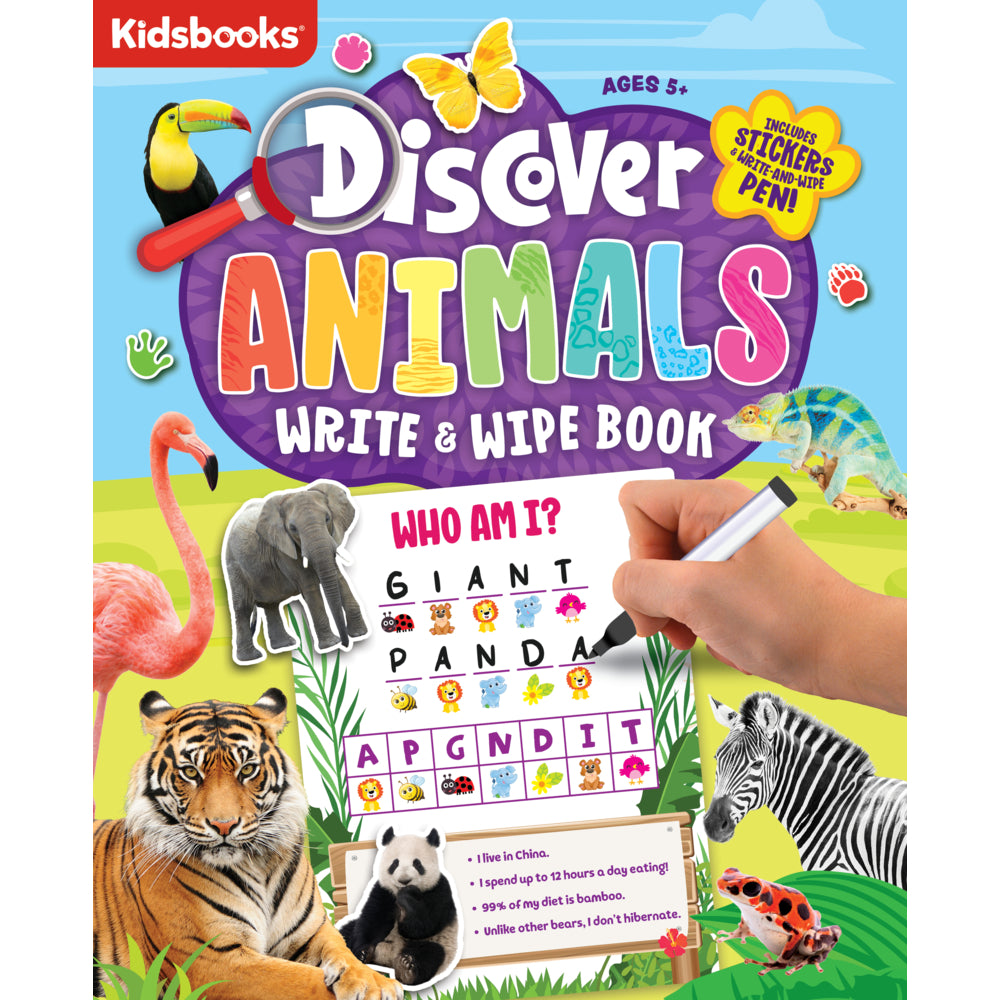 Éditions Kidsbooks - Découvrez le livre d'écriture et d'effacement des animaux