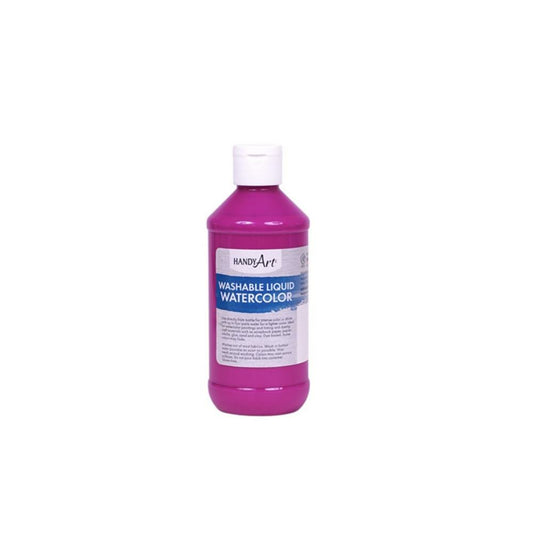 Handy Art Washable Flourescent Liquid Watercolors, Flourecent Violet, 236ml
