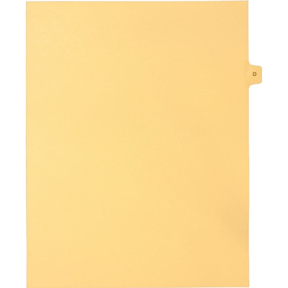 Onglets d'indexation Mark Maker Legal Exhibit Buff, coupe 1/15e, format lettre, sans trous, lettre D, paquet de 25
