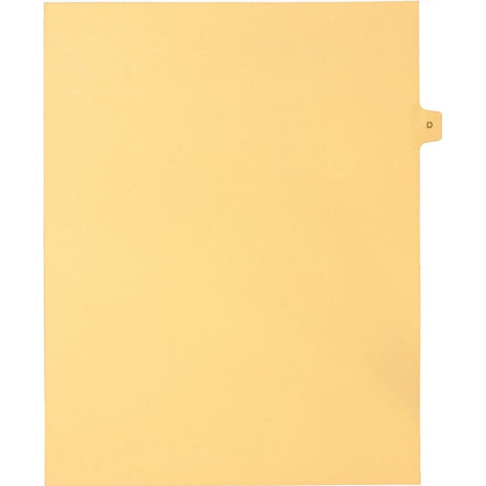 Onglets d'indexation Mark Maker Legal Exhibit Buff, coupe 1/15e, format lettre, sans trous, lettre D, paquet de 25