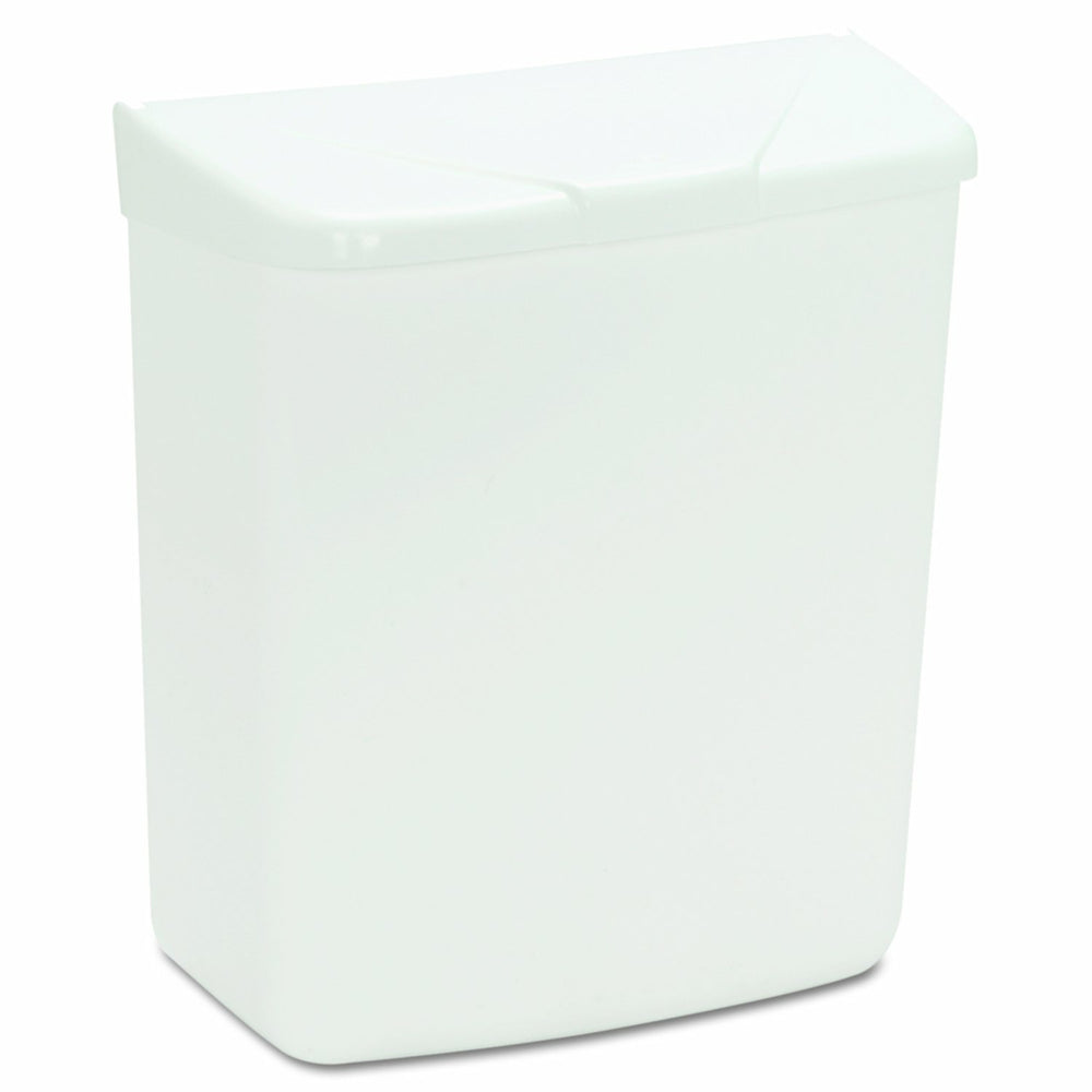 HOSPECO Sanidisposal Container, White, 8 7/8" W x 10 5/8" H x 4 5/8' D