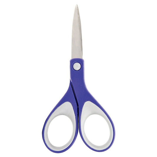 Ciseaux Westcott KleenEarth droits à manche souple 6" - Bleu