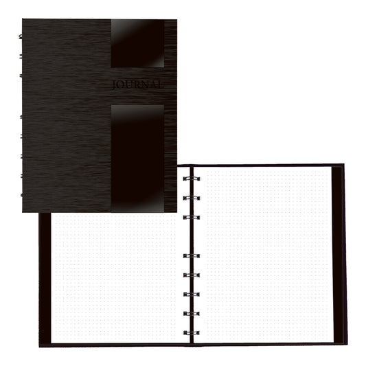 Blueline NotePro Lux Dotted Notebook - 9-1/4" x 7-1/4" - 192 Pages - Black