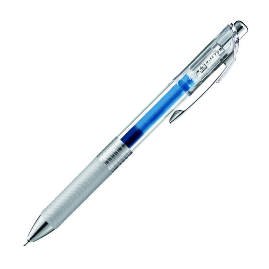 Stylo à encre gel liquide rétractable Pentel EnerGel Infree - Pointe aiguille de 0,5 mm - Encre bleue - Lot de 12