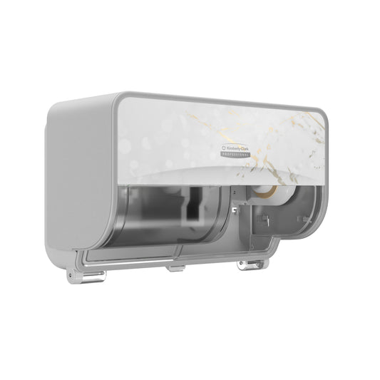 Kimberly-Clark Professional ICON Coreless Standard Roll Toilet Paper Dispenser 2 Roll Horizontal-Cherry Blossom Design Faceplate