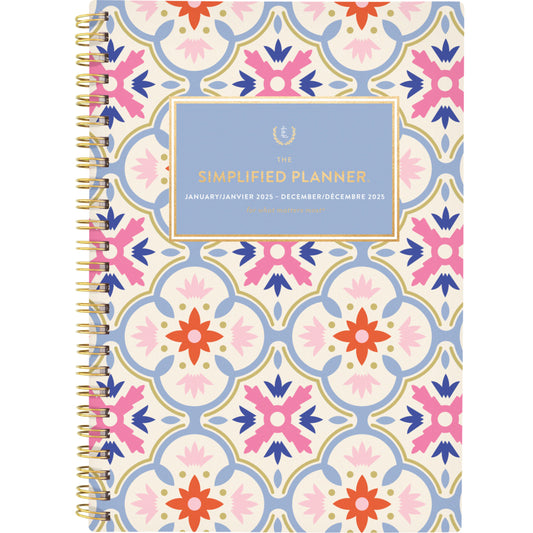 AT-A-GLANCE 2025 Emily Ley Tile Weekly/Monthly Planner - 8-1/2" H x 5-3/8" W - Multicolour - Bilingual