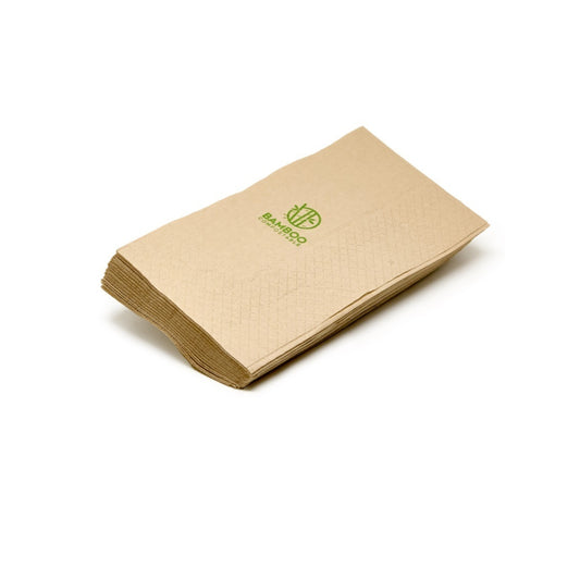 Serviettes de table en bambou 2 épaisseurs Eco-Packaging - 15 x 17 po - Paquet de 3 000