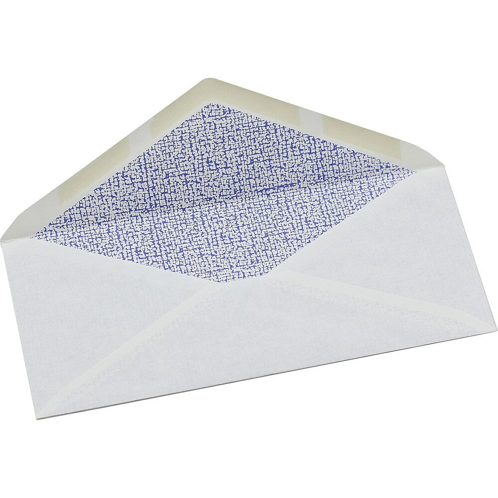 Enveloppes de sécurité blanches Simply n° 10, 4-1/8" x 9-1/2", gommées, paquet de 40