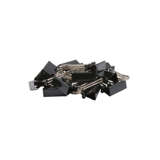 Pinces pliantes noires Westcott - 19 mm (3/4") - Paquet de 12