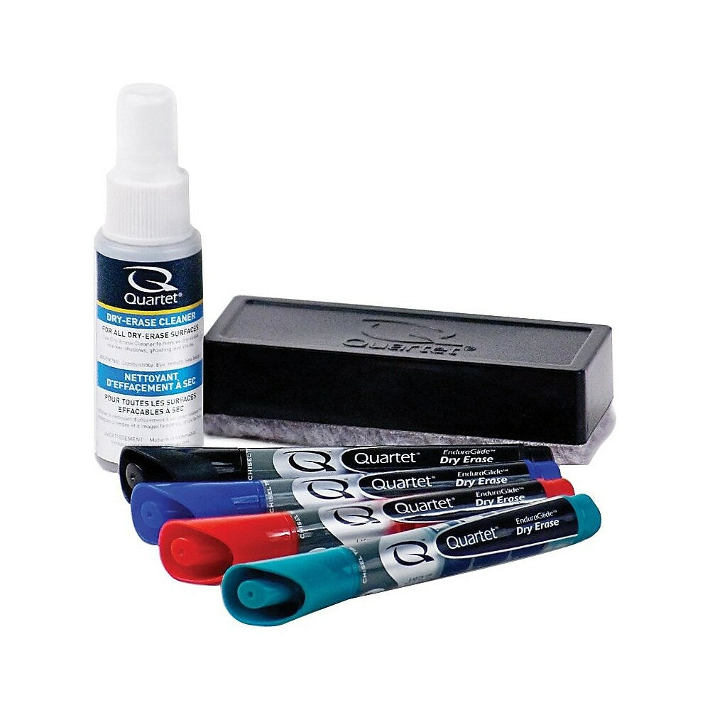 Kit d'accessoires pour marqueur effaçable à sec Quartet EnduraGlide, pointe biseautée, couleurs assorties