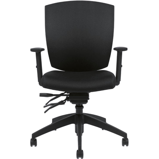 OfficestoGo, Ibex, fauteuil multi-bascules à dossier mi-hauteur, noir