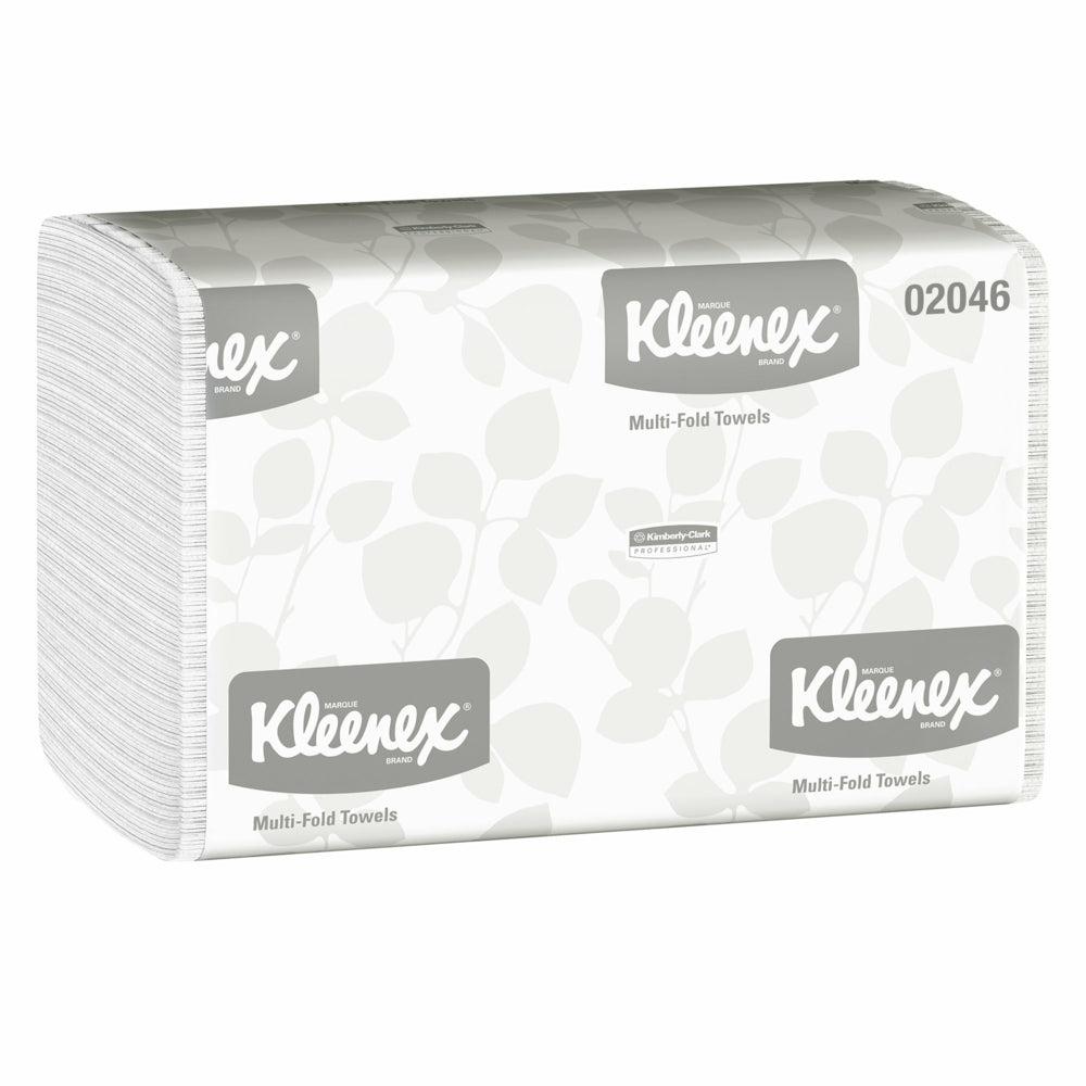 Kleenex Multifold Paper Towels - 9.2" x 9.4" sheets - 1-Ply - White - 8 Pack