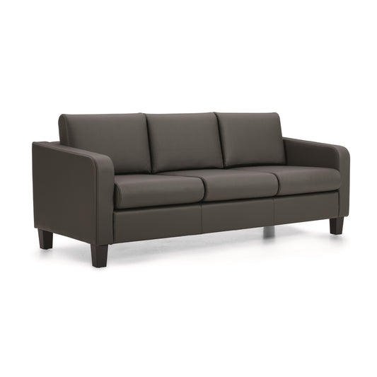 Offices to Go Suburb 3 Seat Sofa - Bonded Leather - Grey