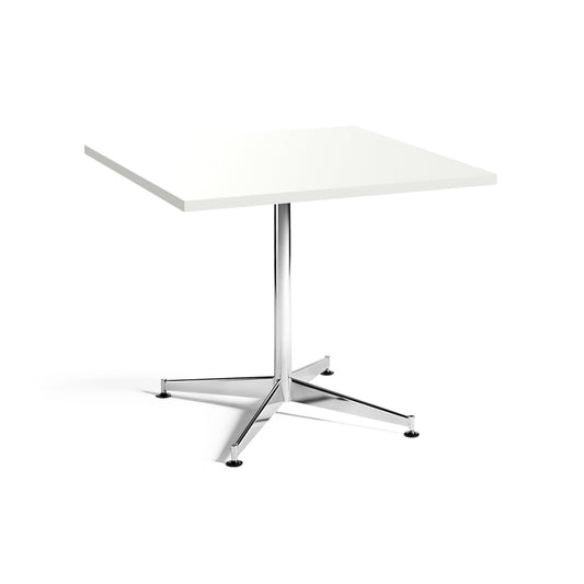 Global Cafeteria Square Table with Tungsten Base - Designer White