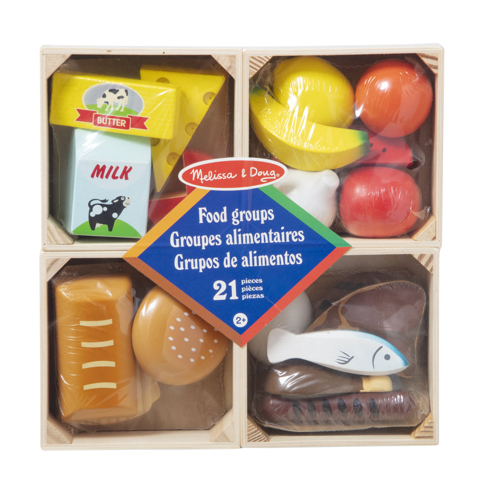 Melissa & Doug Food Groups Wooden Play Food Set