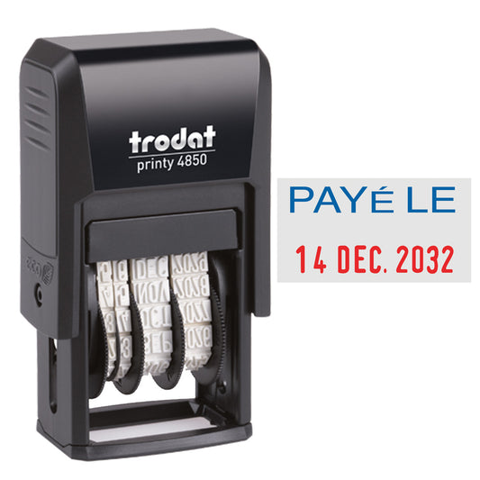 Trodat 4850 Mini Dateur de texte - "PAYe LE"