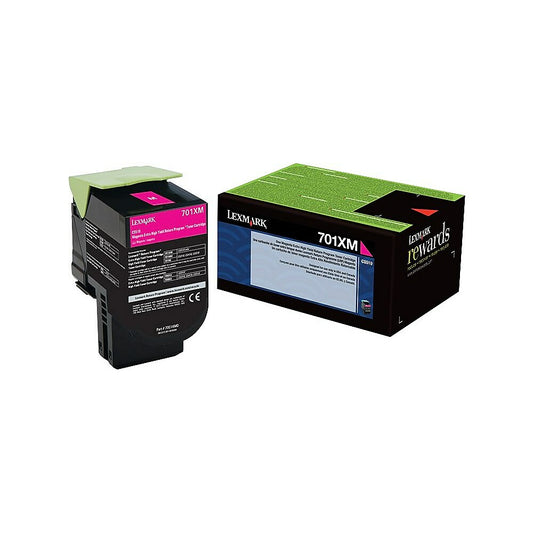 Lexmark 701XM Magenta Return Program Toner Cartridge - Extra High Yield (70C1XM0)