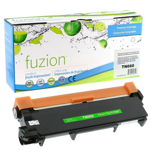fuzion Brother TN660 Compatible Toner Cartridge - High Yield - Black