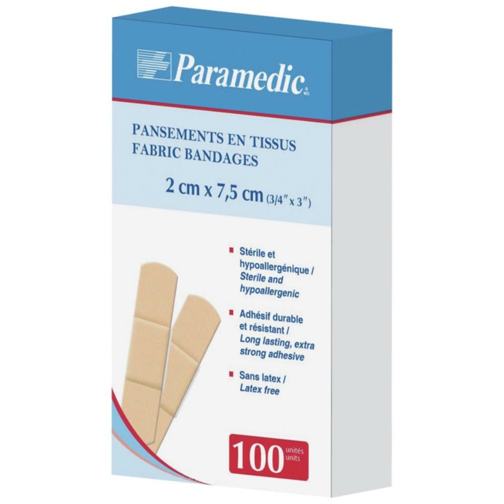 Paramedic Paramedic Fabric Bandages - Regular - 100 Pack