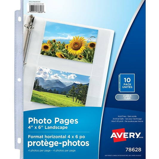 Pages photo Avery transparentes, paquet de 10 (78628)
