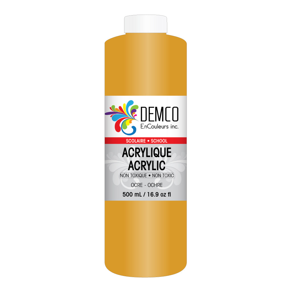 DEMCO EnCouleurs Inc School Acrylic Paint - 500 mL - Ochre