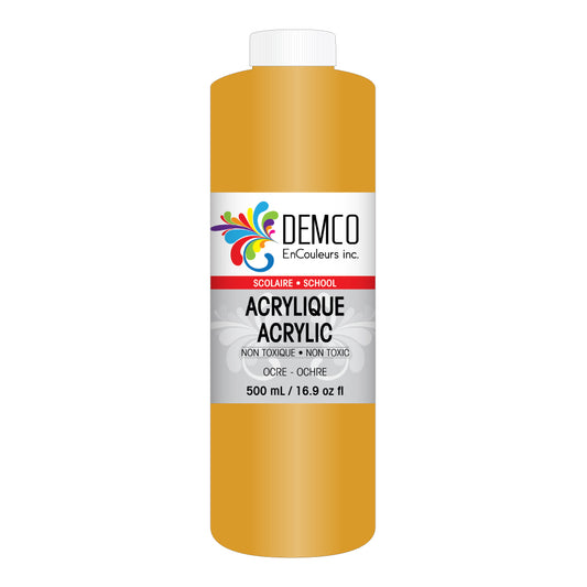 DEMCO EnCouleurs Inc School Acrylic Paint - 500 mL - Ochre