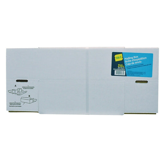 Seal-It Mailing Box, 10" x 4" x 4", White (46077), 2 Pack