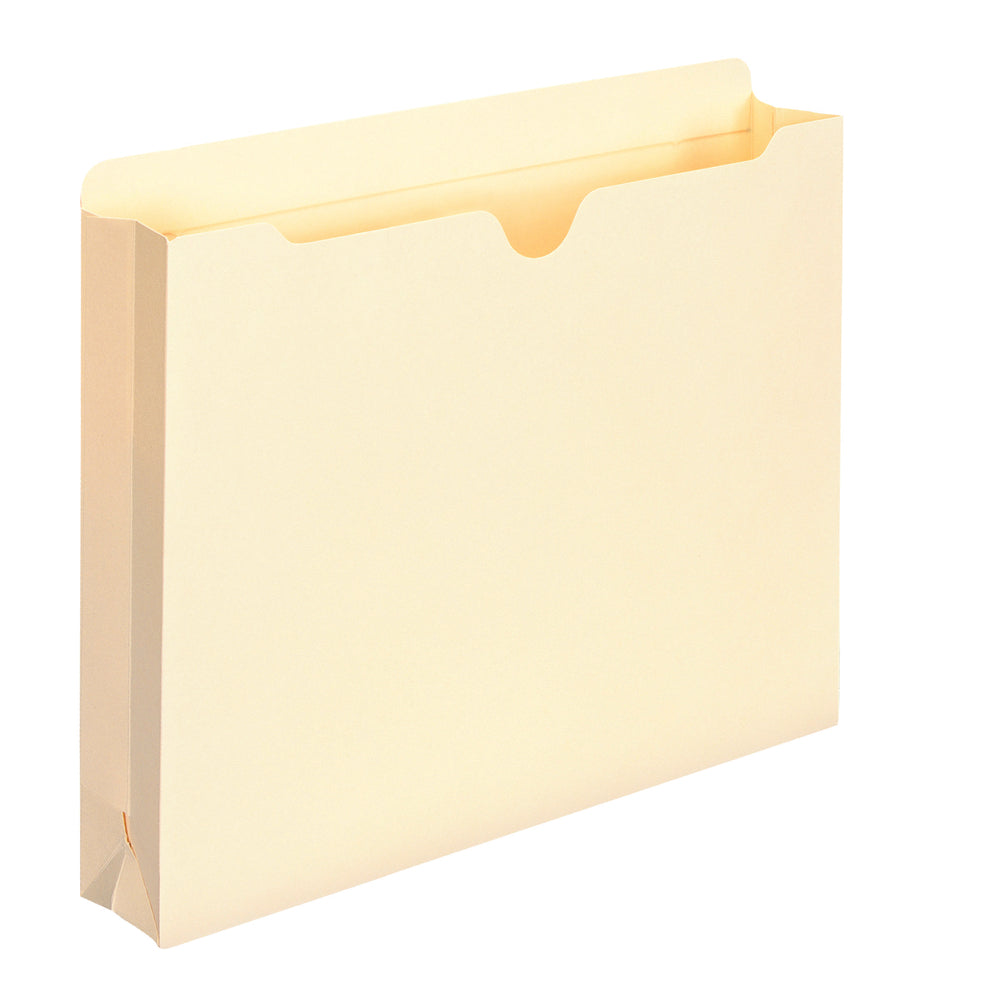 Smead Reinforced Tab File Jacket - 11 pt. - 2" Expansion - Letter size - Manila