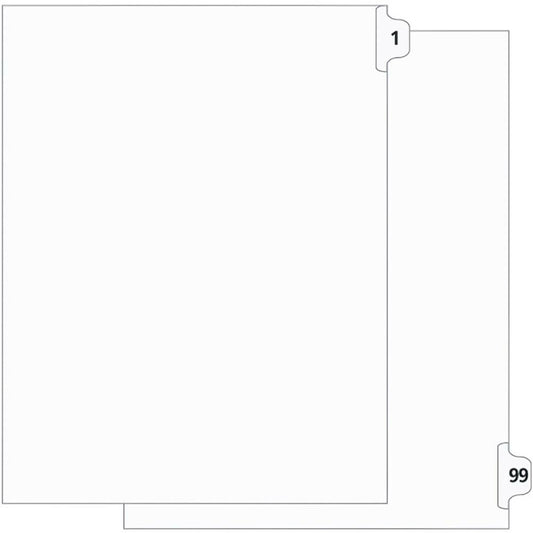 est Legal Exhibit DividersWhite #72 Letter Size, Pack of 25