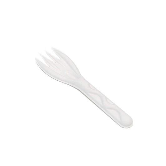 Eco-Packaging Compostable Sugarcane Fibre Fork - 5.5" - 1000 Pack
