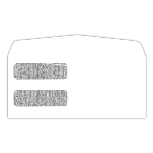 Blueline #9 Double Window Envelope - 4" x 9" - White - 100 Pack
