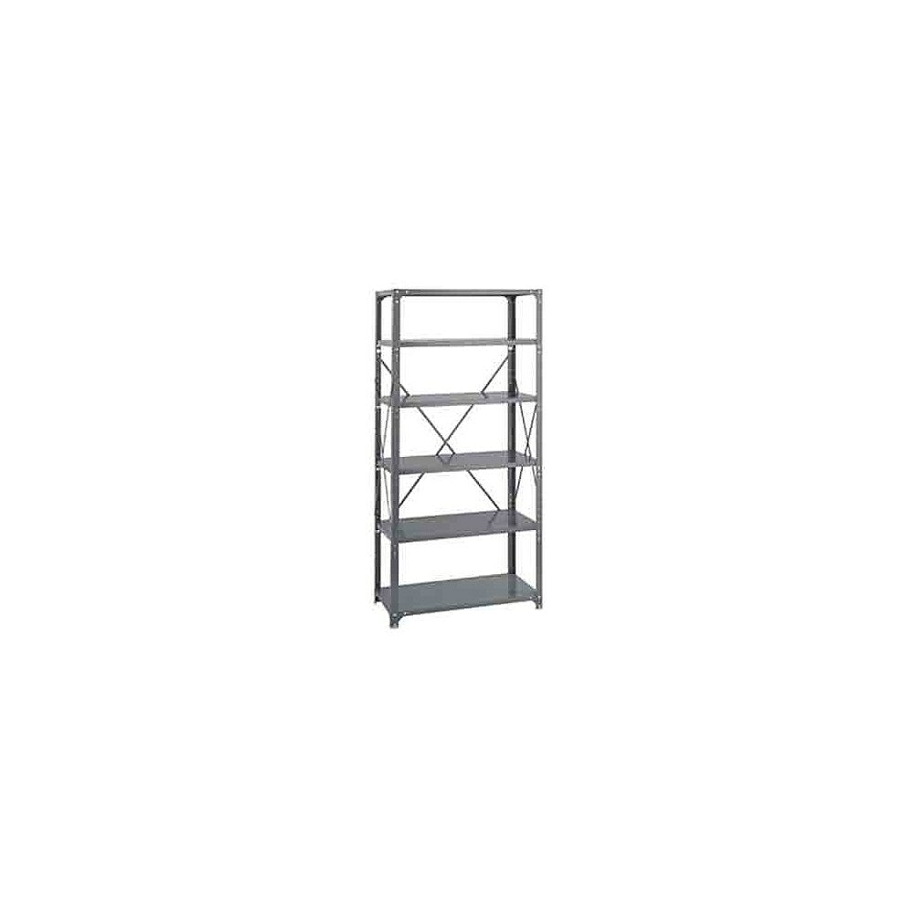 Étagère en acier Safco, 91,4 cm x 45,7 cm, 6 tablettes, gris foncé
