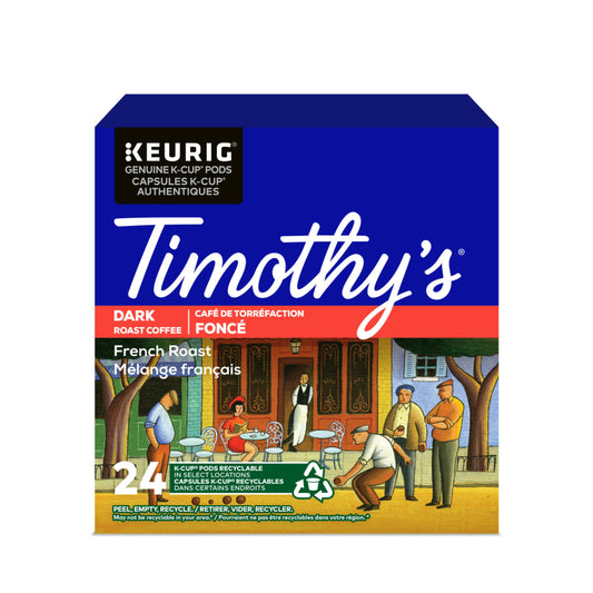 Timothy's French Roast K-Cup Pods - 24 Pack